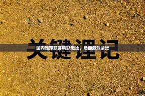 国内足球联赛精彩无比，场面激烈紧张